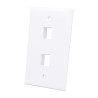 Placca porta techly frutti 2 posti mod.503 bianco