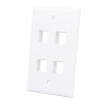 Placca porta techly frutti 4 posti mod.503 bianco
