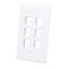 Placca porta techly frutti 6 posti mod.503 bianco