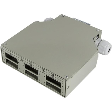 Scatola di giunzione per guida logilink top hat in fibra ottica lc/