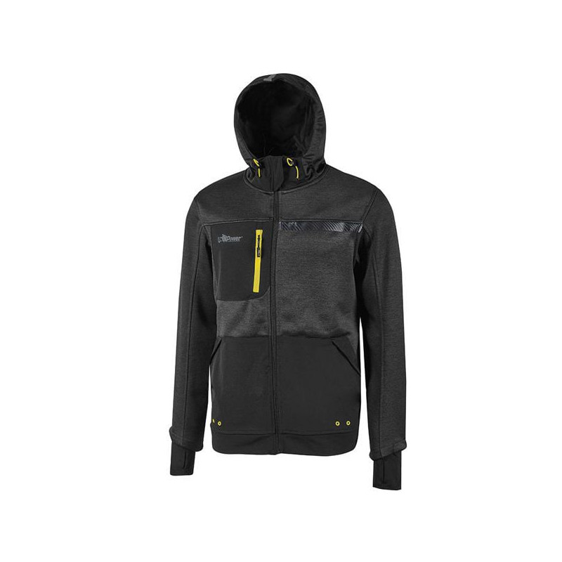 Felpa u-power galaxy taglia s asphalt nero/giallo [wfu275bc-s]