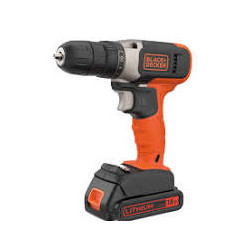 Trapano-avvitatore black & decker bcd001c1 18v batteria agli