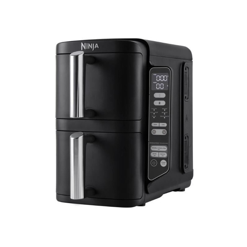 Friggitrice ninja senza olio 2470w 7.6l hei a 2 livelli a doppia