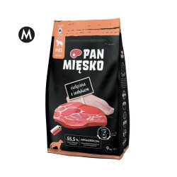 Cibo secco pan miesko con tacchino m per cani 9kg