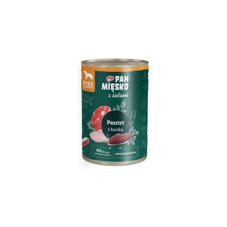 Cibo umido pan miesko con erbe patÃ© di anatra per cani 400g