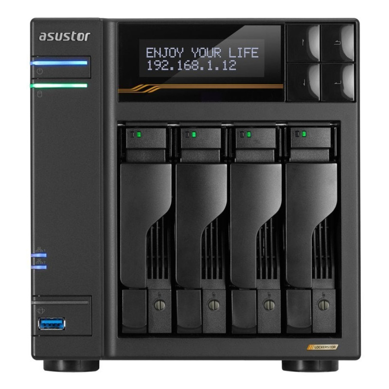 Nas 16gb asustor lockerstor 4 gen3 as6804t 2.3ghz nero [90-as6804t00-mf30]