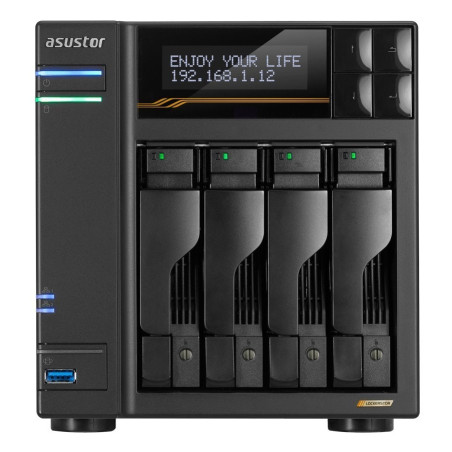 Nas 16gb asustor lockerstor 4 gen3 as6804t 2.3ghz nero [90-as6804t00-mf30]