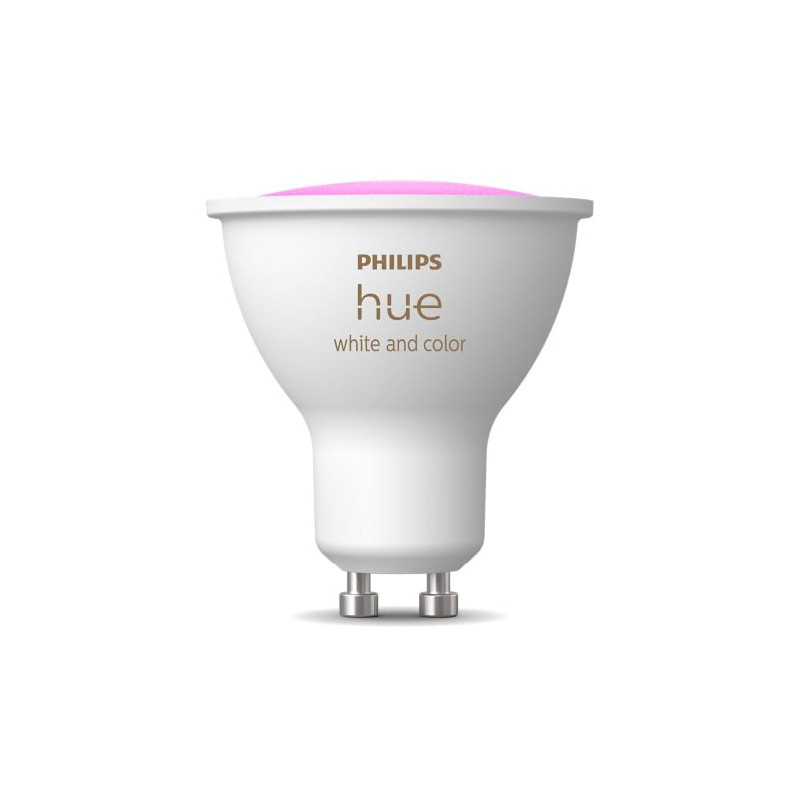 Faretto luminoso intelligente philips hue gu10 led classe e bianco/scuro