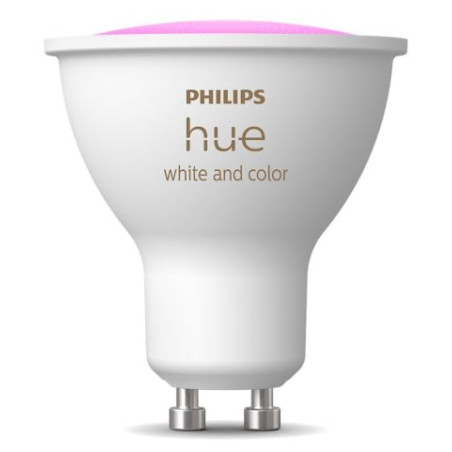 Faretto luminoso intelligente philips hue gu10 led classe e bianco/scuro