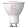 Faretto luminoso intelligente philips hue gu10 led classe e bianco/scuro