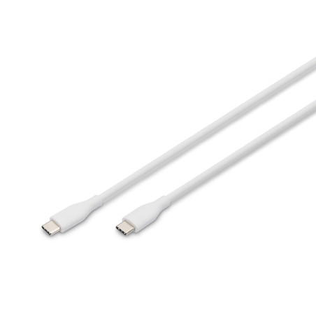 Cavo di ricarica digitus usb-c 2.0 (m-m) in silicone da 1m