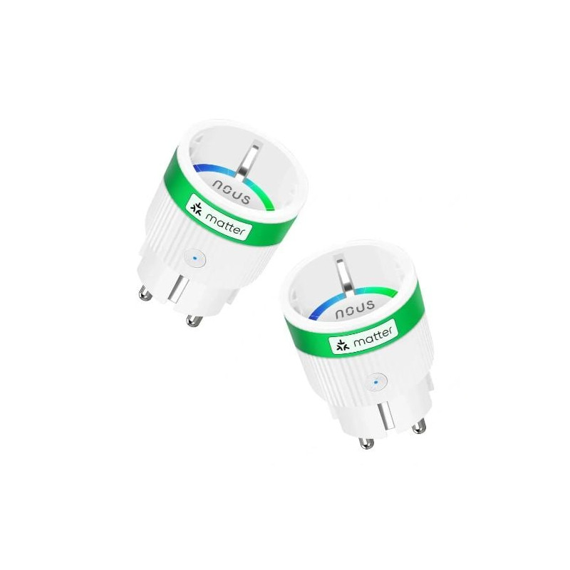 Presa intelligente nous per la casa wifi/3840w/16a/bianco 2pz [a8m