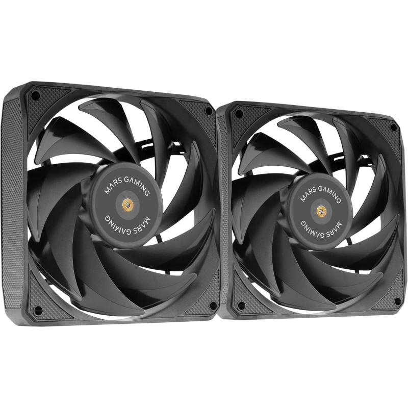 Ventola 120x120 marsgaming mf-nclx2 120mm nero 2pz