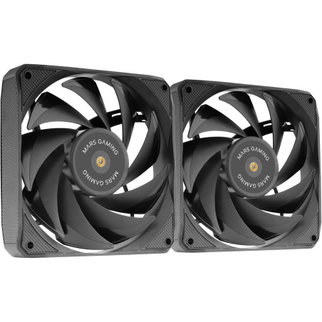 Ventola 120x120 marsgaming mf-nclx2 120mm nero 2pz