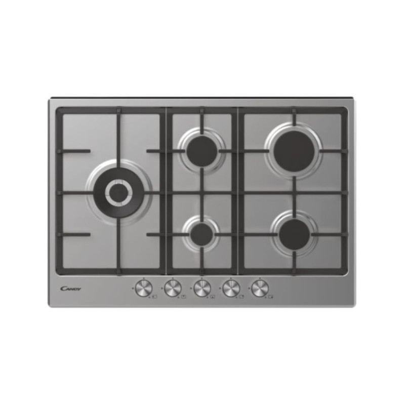 Piano cottura gas candy chg7wl4wtx 3 griglie/5 zone/11.2 kw/75cm/acciaio