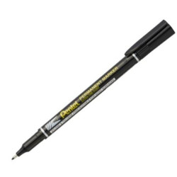 Pennarello indelebile pentel nf450 con punta tonda/con cappuccio/0.6mm/700m/nero/12pz