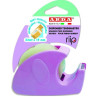 Dispenser nastro adesivo arda per 1 rotolo viola pastello [c1342p]