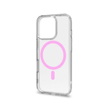Custodia celly per apple iphone 16pro rosa/trasparente [gelskinmag1113p]