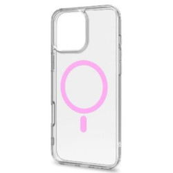 Custodia celly per apple iphone 16promax rosa/trasparente [gelskinmag1115p]
