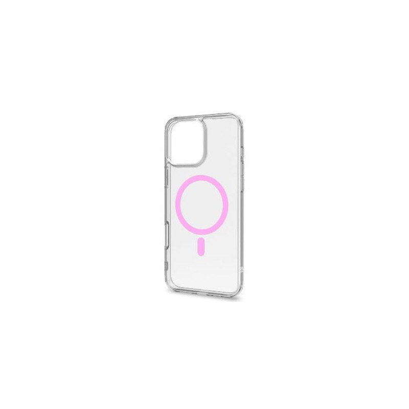 Custodia celly per apple iphone 16promax rosa/trasparente [gelskinmag1115p]