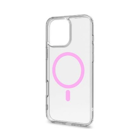 Custodia celly per apple iphone 16promax rosa/trasparente [gelskinmag1115p]