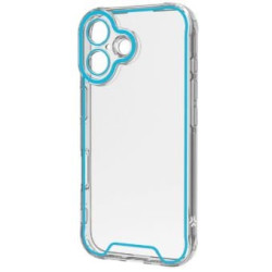 Custodia celly per apple iphone 16 bordi luminosi al buio/trasparente