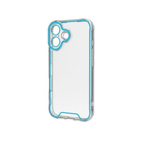 Custodia celly per apple iphone 16 bordi luminosi al buio/trasparente
