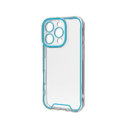 Custodia celly per apple iphone 16 pro bordi luminosi al buio/trasparente