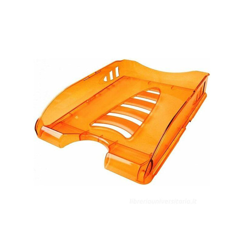 Vaschetta arda sunrise porta corrispondenza in plastica 23x32cm arancione/trasparente