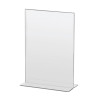 Supporto arda portadepliant a5 in plastica con base a t trasparente