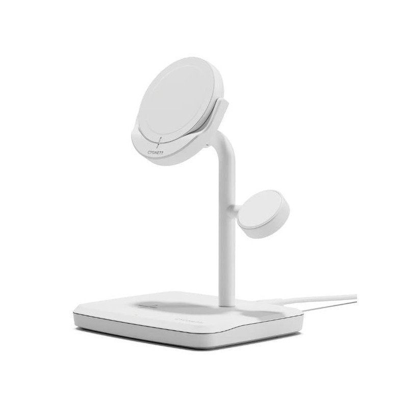 Base di ricarica cygnett qi2 3in1 wireless per iphone/airpods/apple