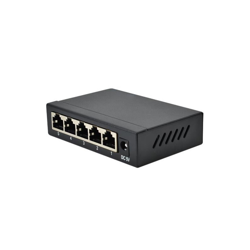 Switch diprogress 5 porte gigabit ethernet 10/100 in metallo [dpns05gm]