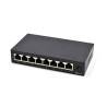 Switch diprogress 8 porte gigabit ethernet 10/100 in metallo nero