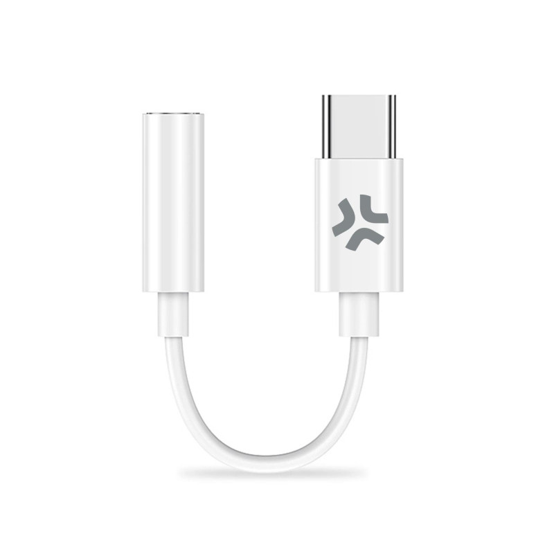Adattatore celly usb-c a jack 3.5mm bianco [usbcjackadapt]