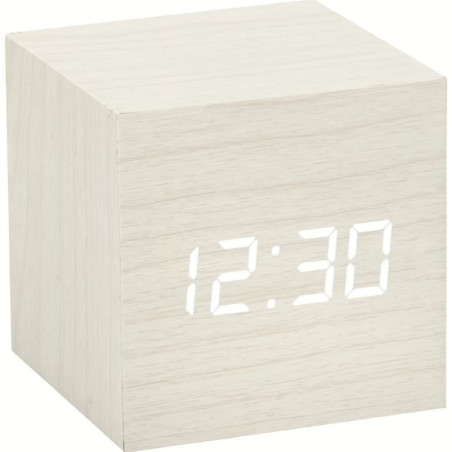 Sveglia digitale lowell jd9537b legno/bianco [jd9537b]