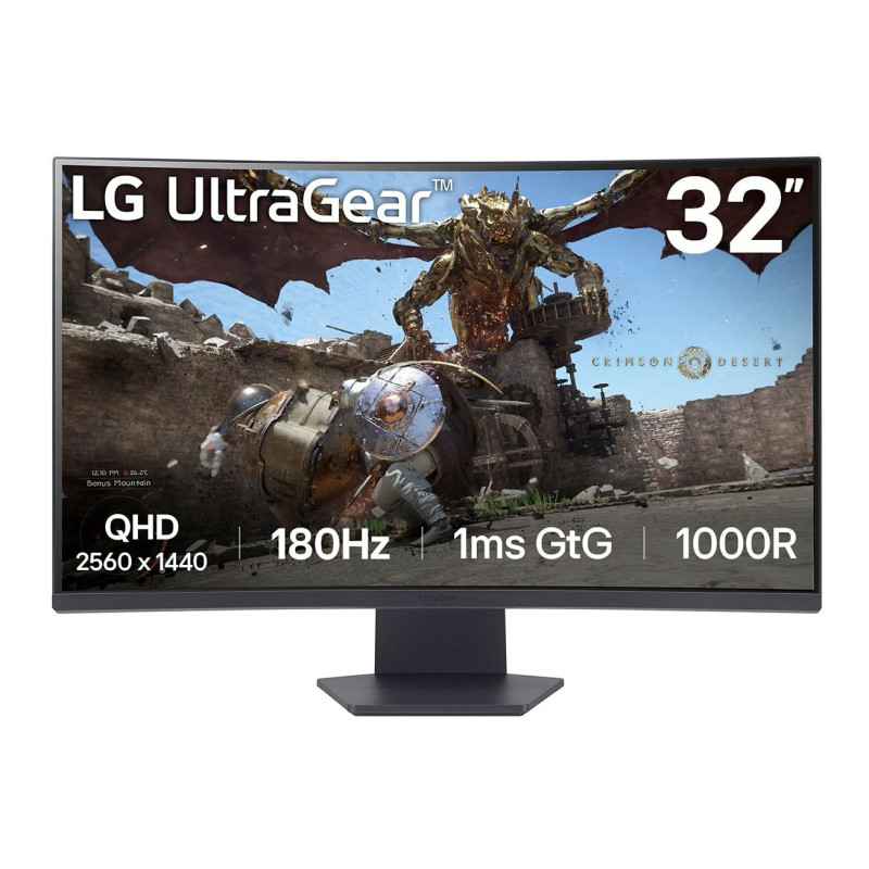 Monitor led 31.5'' lg 32gs60qc-b qhd 2560x1440/1ms/classe