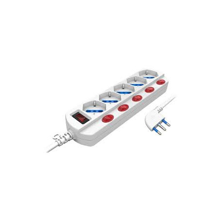 Multipresa novaline cek05y 1.5m bianco [cek05y]