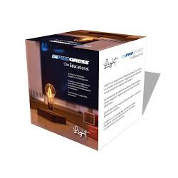 Lampada led diprogress light a levitazione magnetica con base marrone