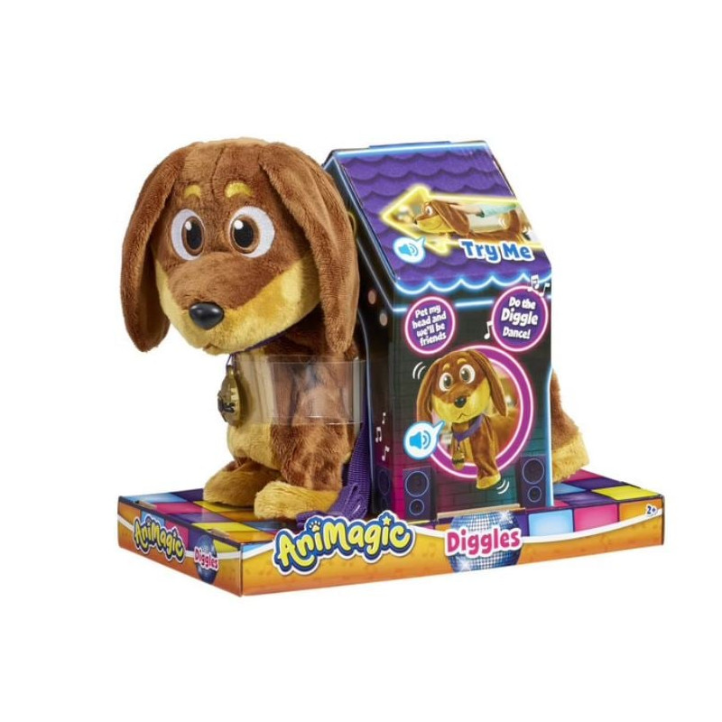 Peluche interattivo goliath waggles doggy diggles multicolore
