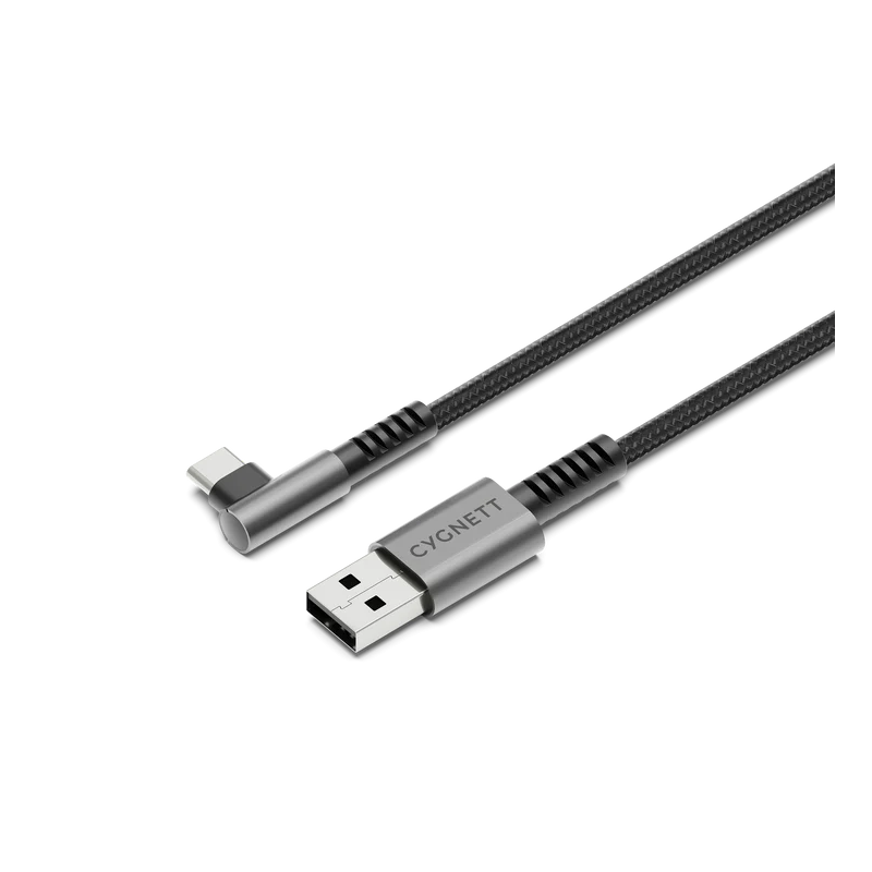 Cavo ricarica/dati cygnett unite c2a 2.0 intrecciato ad angolo retto