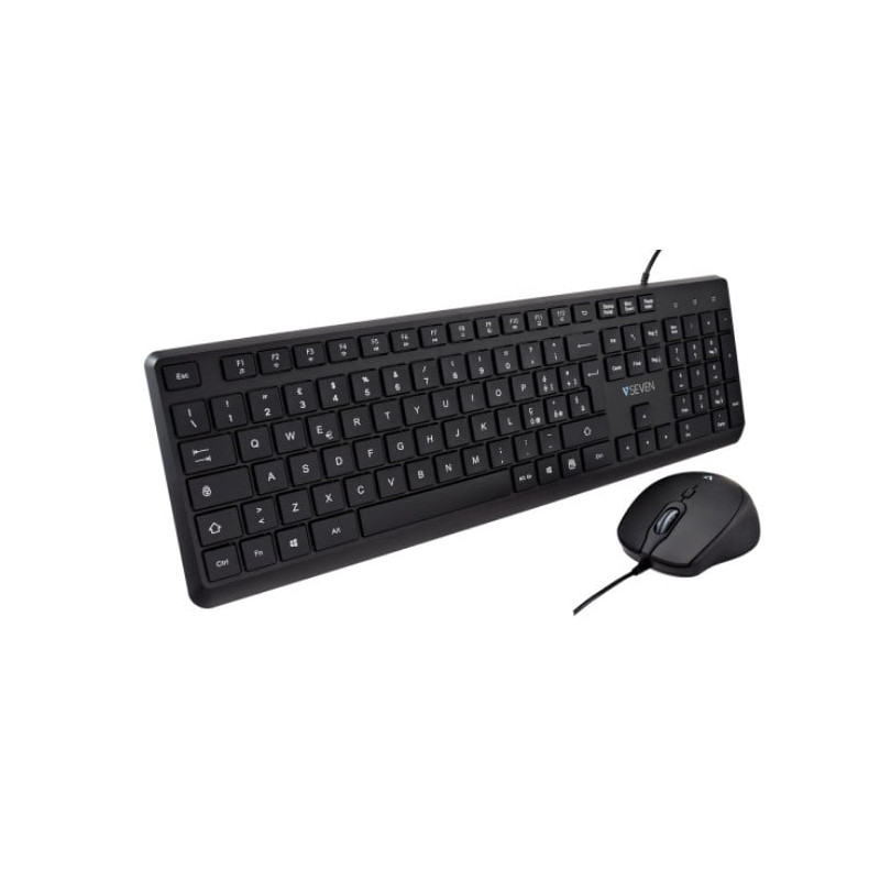 Set tastiera/mouse v7 cku350it combo usb italiano qwerty con cavo