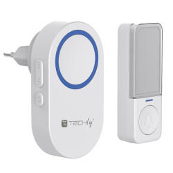 Kit campanello techly wireless fino a 180m con pulsante ip56 rilevatori