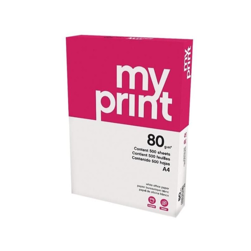 Carta in risma navigator myprint a480g/mq 5 risme da 500foglie bianco