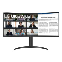 Monitor led 34'' lg 34wr55qk-b curvo wide quad hd 3440x1440p/5ms/classe