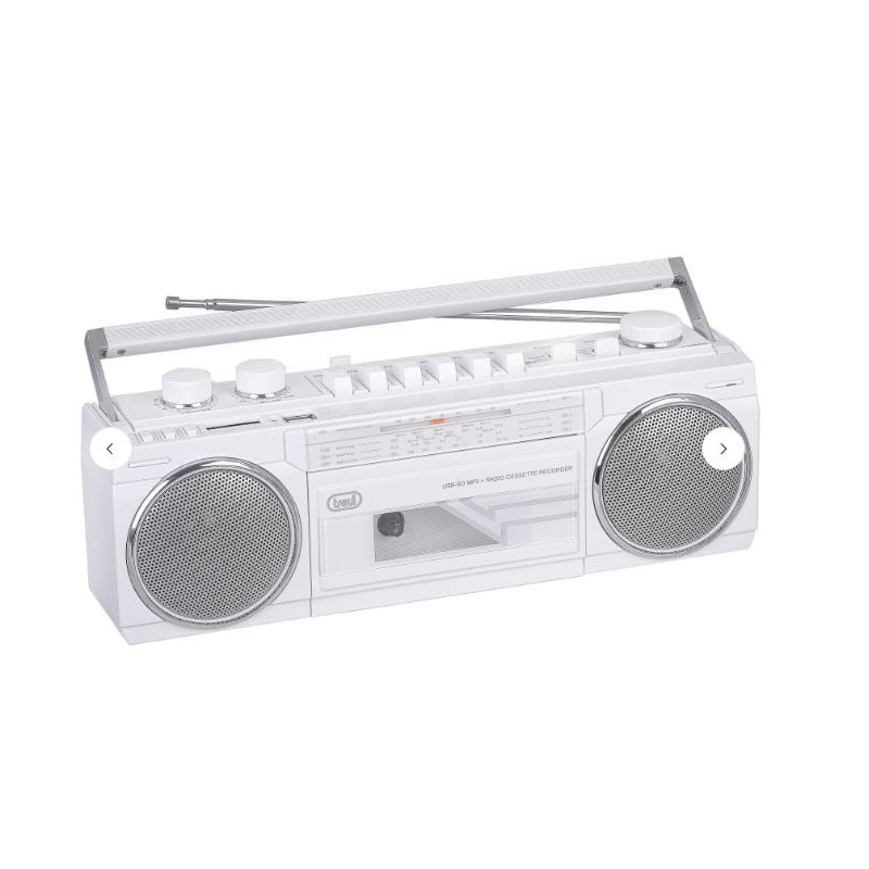 Radio trevi rr 501 lettore mp3/usb con funzione bluetooth bianco