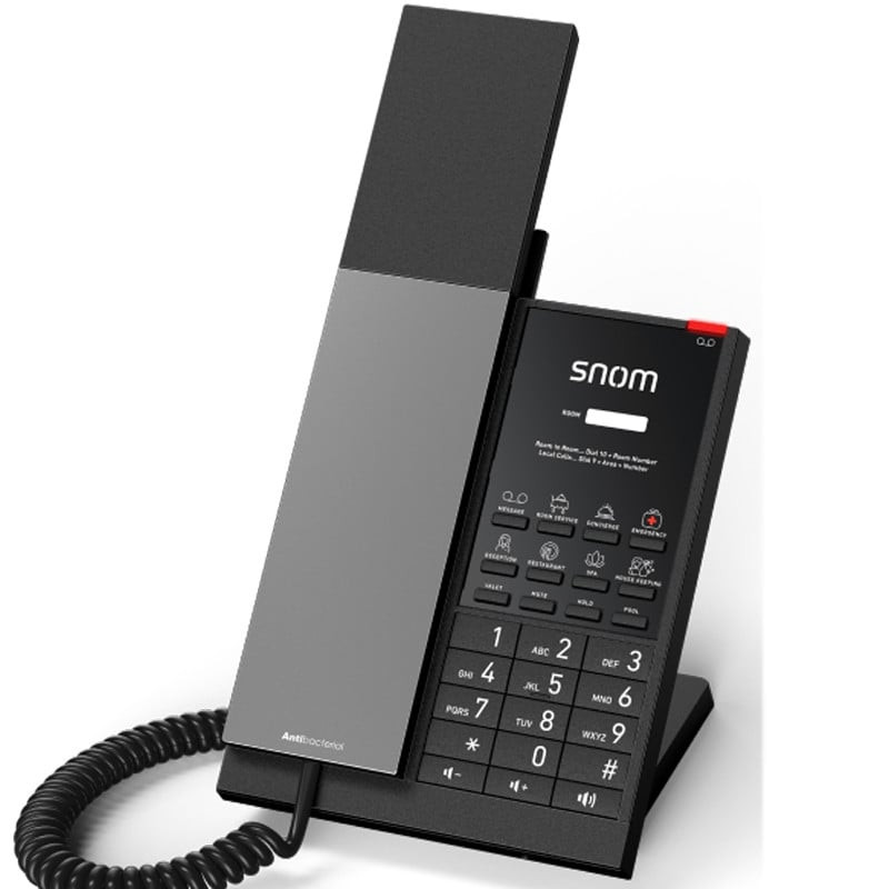 Telefono ip snom hd350a da tavolo per hotel nero [snm]
