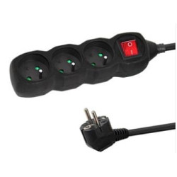 Multipresa tipo e esperanza elk210k 3gn 1.5m nero [elk210k]