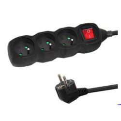 Multipresa tipo e esperanza elk211k 3gn/3m nero [elk211k]