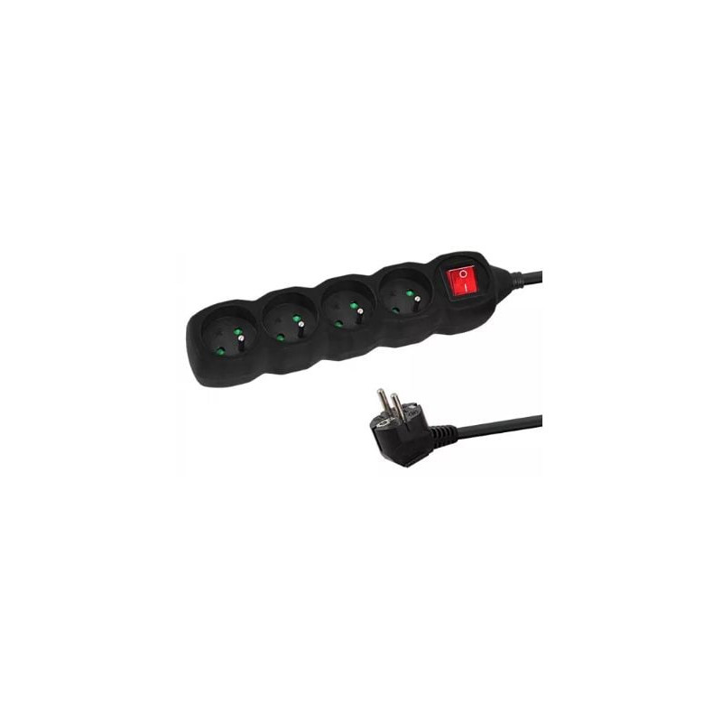 Multipresa tipo e esperanza elk212k 4gn/1.5m nero [elk212k]