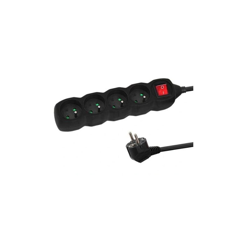 Multipresa tipo e esperanza elk213k 4gn/3m nero [elk213k]